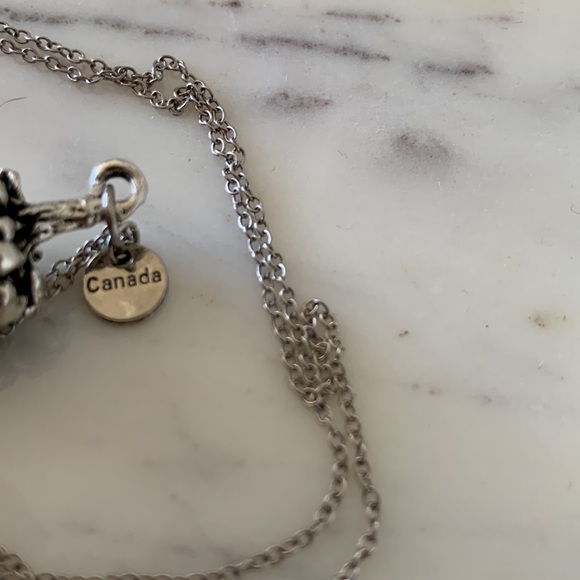 Cottagecore Pinecone Silver Necklace Made in Canada - Picture 3 of 3